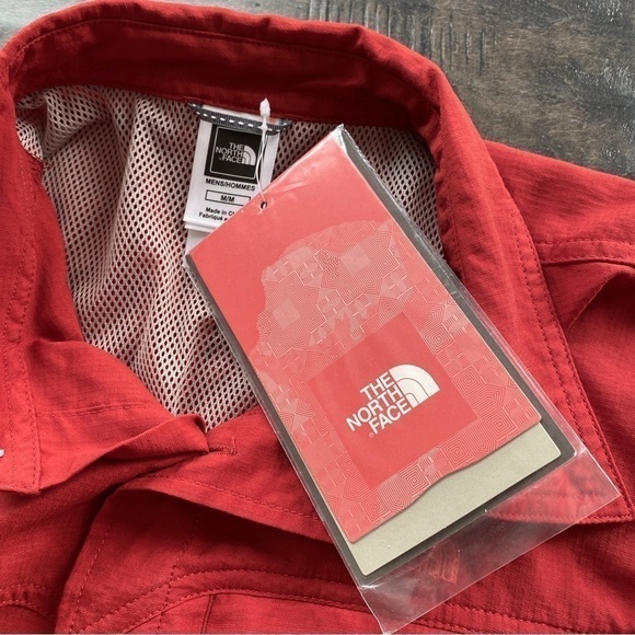 The North Face Men's M Sequoia Long Sleeve Vented Shirt Indian Clay Red - Picture 7 of 10